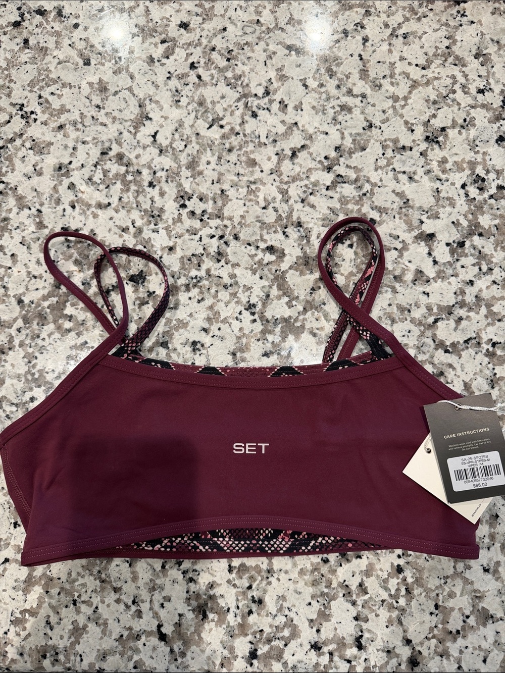 SET Active Burgundy Sports Bra